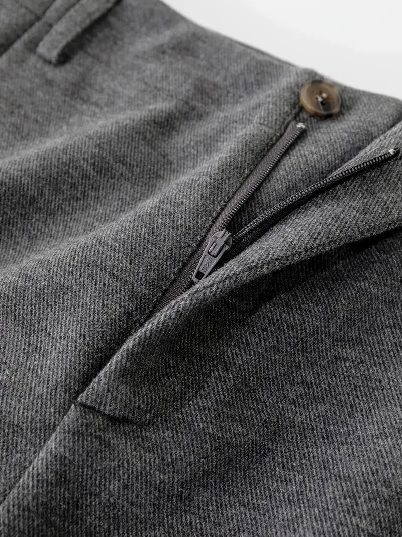 Damenhose mit hoher Taille und weitem Bein