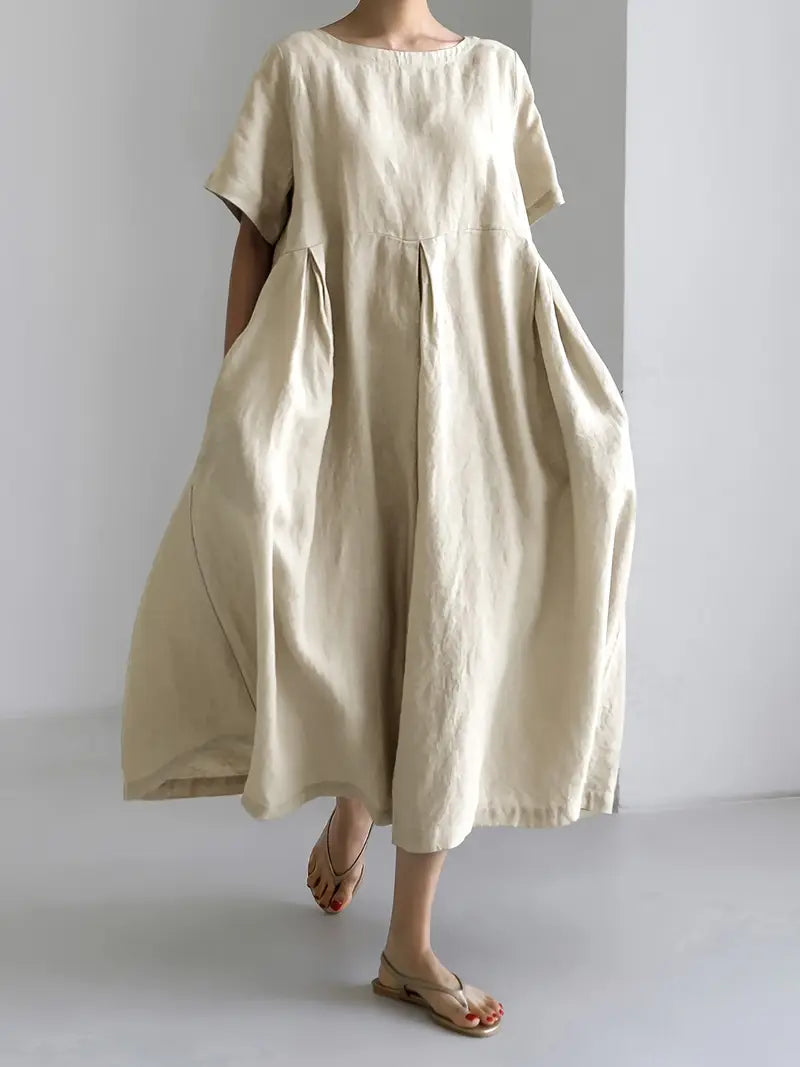Maxikleid aus Leinenmischung