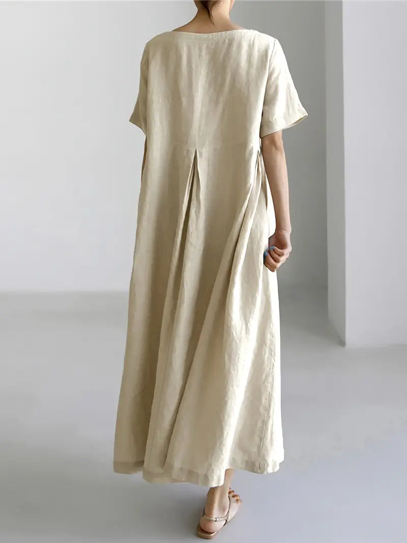 Maxikleid aus Leinenmischung