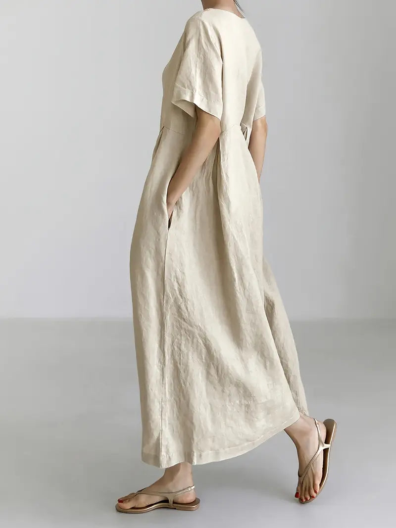 Maxikleid aus Leinenmischung
