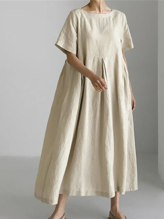 Maxikleid aus Leinenmischung