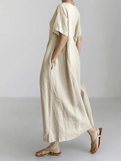 Maxikleid aus Leinenmischung