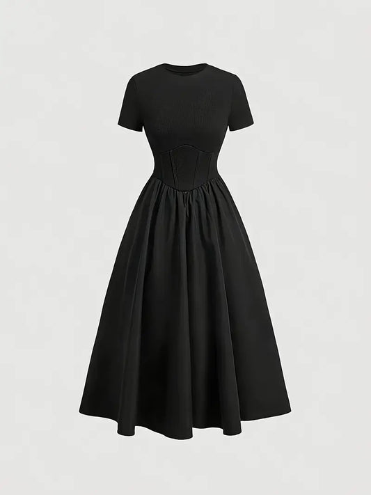 Minimalistisches Korsett-Midikleid