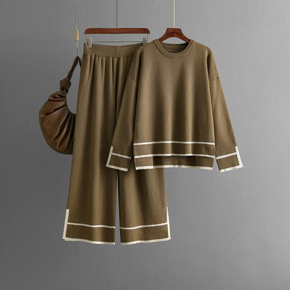 Strick-Set mit Pullover und Hose