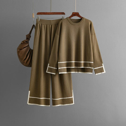 Strick-Set mit Pullover und Hose
