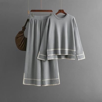 Strick-Set mit Pullover und Hose